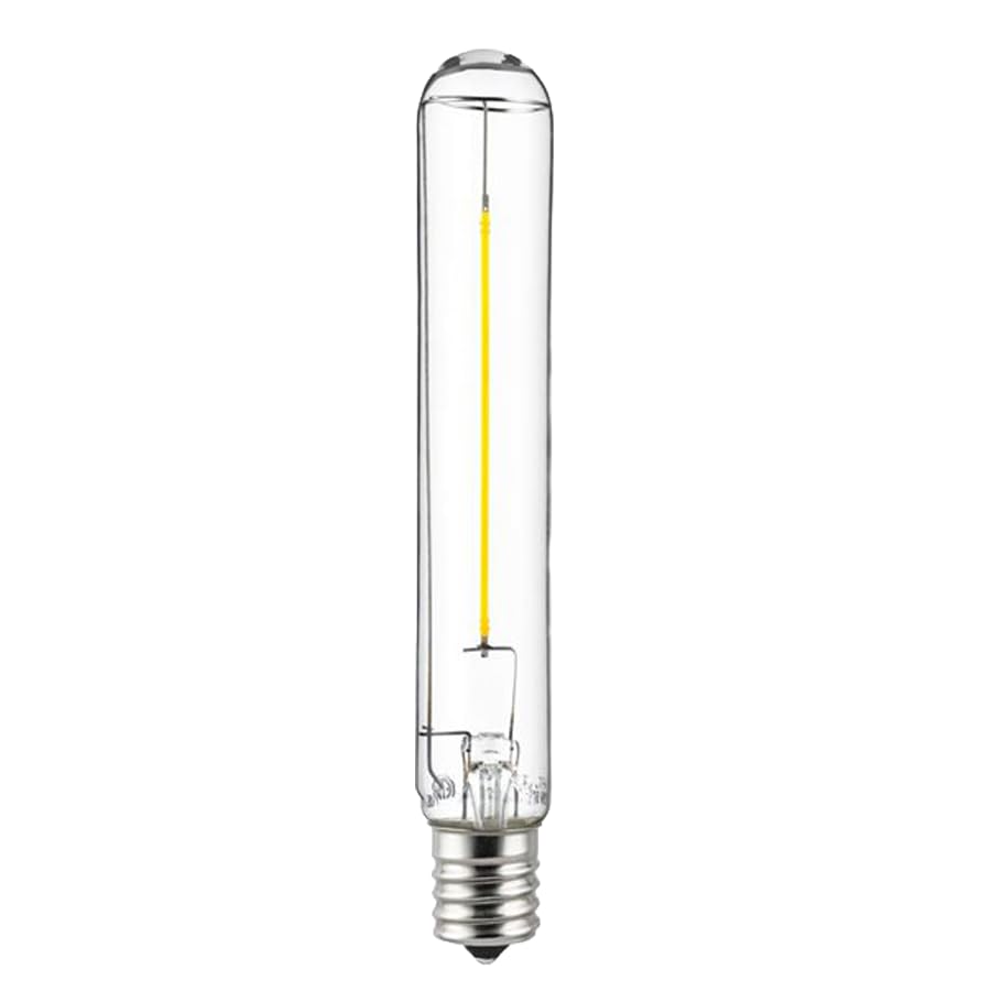 Sunlite LED Filament T6 T6.5 Tubular Light Bulb, 2 Watts (25W Equivalent), 180 Lumens, Intermediate E17 Base, Non-Dimmable, 139 mm, ETL Listed, 2700K