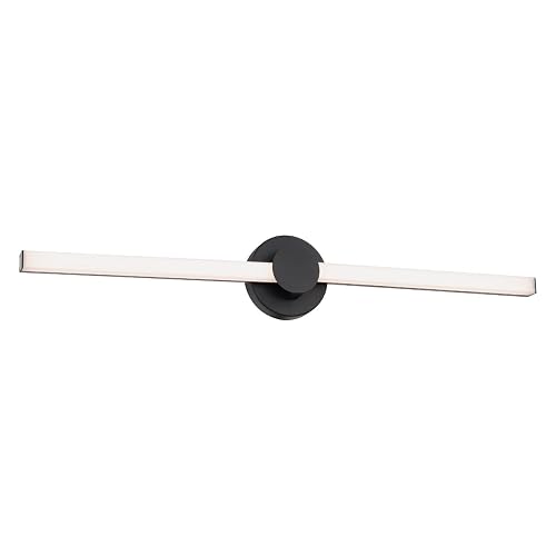 East Grove Home Versa 30in LED Bathroom Vanity and Wall Light 30W 2,100 Lumens 5-CCT Selectable 2700-3000-3500-4000-5000K in Matte Black with 360