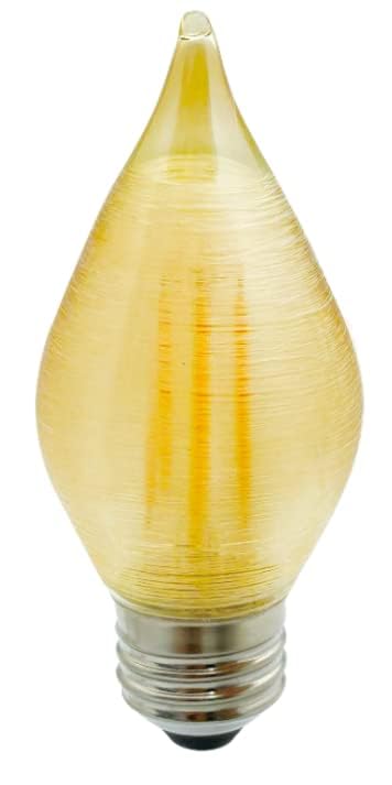 Bulbrite Item 776593 LED Filament Bulb, 2100K, Fully Compatible Dimming, Bulb Type C15, 4 Watts, Bulb Base E26, 250 Lumens, 120V, CRI 80, Amber Light