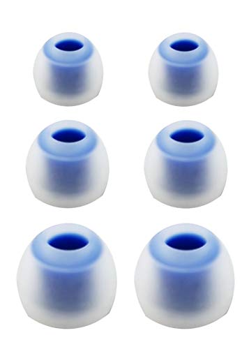 6pcs - 2S / 2M / 2L (C-BL) Replacement Set Earbuds Eartips Adapters Compatible with Monster iSport Achieve and Spirit Earphones Headphones