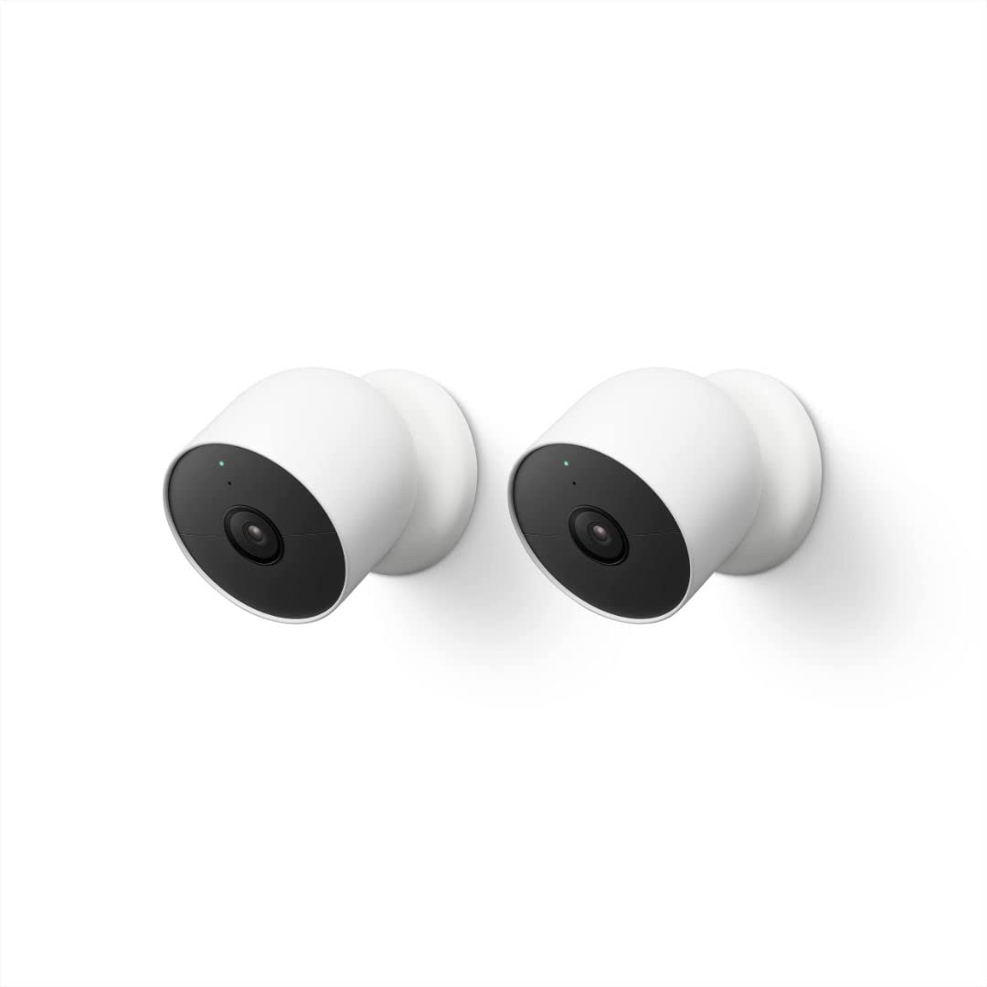 Google Nest Cam Outdoor or Indoor, Battery - 2nd Generation - 2 Count (Pack of 1) (Renewed)