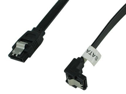OKGear 36 inch SATA 3.0 cable,straight to right angle,black color