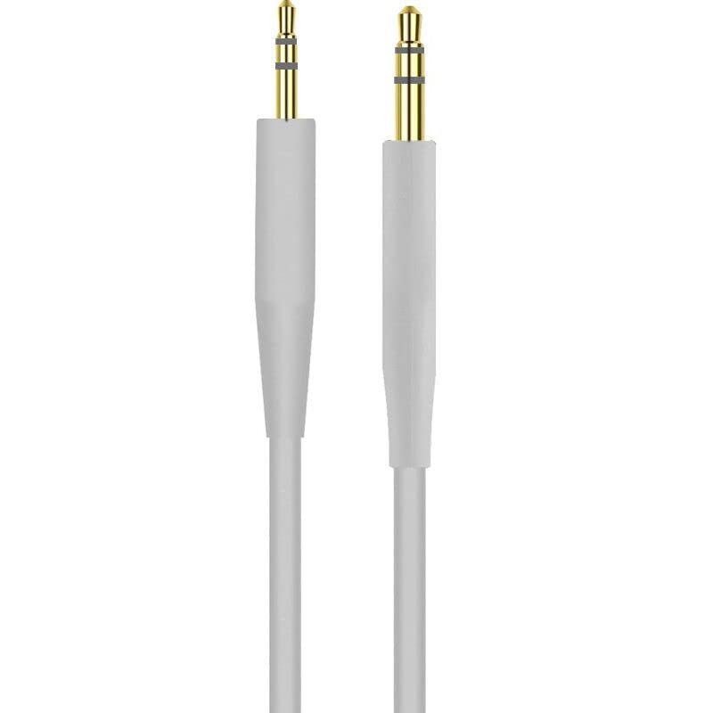 EARLA TEC Replacement Audio Cable Cord Extension Wire for Bose QuietComfort QC25 QC35 Headphones with in line Mic Volume Control (No mic White)