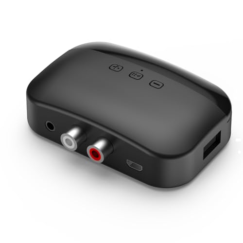 Bluetooth 5.0 Receiver for Home Stereo Adapter for HiFi Music Streaming, Wired Speakers, NFC Connection?with AUX 3.5mm/RCA, Long Range,Low Latency