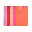 BIAJIYA Card Holder for Phone Case, Silicone Phone Card Holder Stick On Phone Wallet, Sticky Wallet ID/Credit Card Holder Pouch for iPhone Samsung