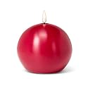 Abbott Collection Wax LED Flameless Ball Candle - Red
