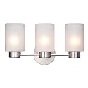 Westinghouse 6227900 Sylvestre Three-Light Interior Wall Fixture, Brushed Nickel Finish with Frosted Seeded Glass, 3, White