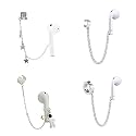 CCeCCe 4 Pair Wireless Earbuds Anti-Lost Straps Wireless Ear Buds Clip Holder Protector Lanyard Chain Earrings for Apple AirPods Echo Buds Bluetooth