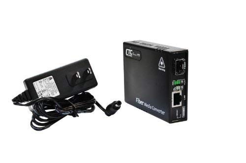 CTCUnion FMC-2000MS Gigabit Ethernet 10/100/1000BaseTx to Dual Speed SFP Slot Fiber Media Converter - Web Managed
