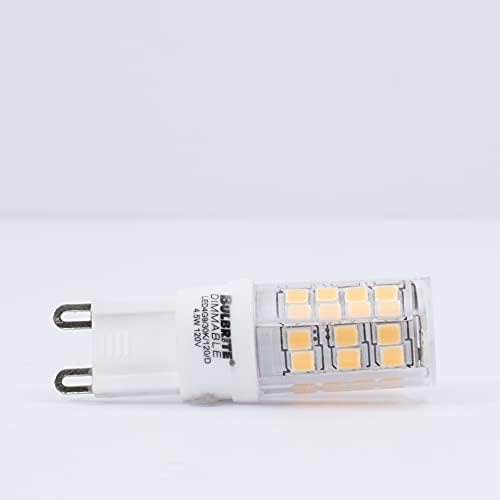 Bulbrite LED Mini T6 Dimmable Bi-Pin Base (G9) Light Bulb 40 Watt Equivalent 3000K, Clear 1-Pack