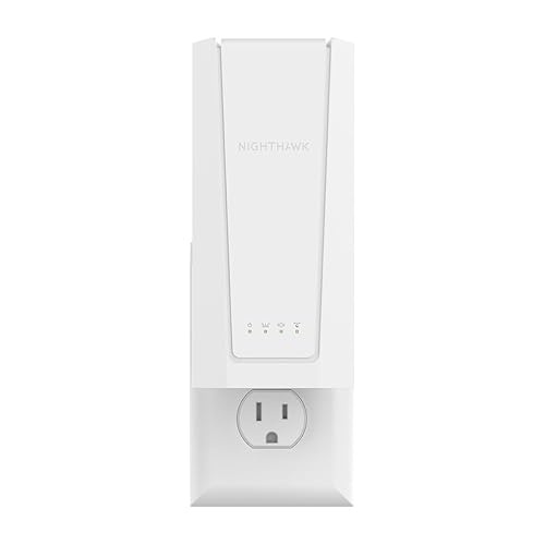 NETGEAR WiFi 7 Range Extender (EXS25) - BE4500 Dual-Band Wireless Signal Booster & Repeater (up to 5 Gbps Speed) - Add up to 1,500 sq. ft., 45 Devices