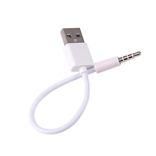 VizGiz 2 Pack for iPod Shuffle Charger Cable USB Data Sync Charging Cord Replacement Jack 3.5mm Male AUX Plug to USB Male Adapter for Apple iPod