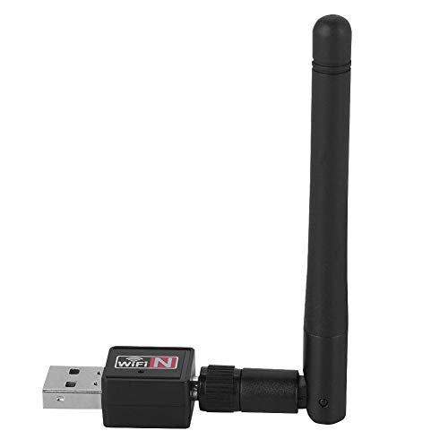 ASHATA USB 2.0 WiFi Adapter, 300Mbps Wireless Network Dongle with High Gain Antenna, 2.4GHz 802.11b/g/n, for PC/Desktop/Laptop/Tablet