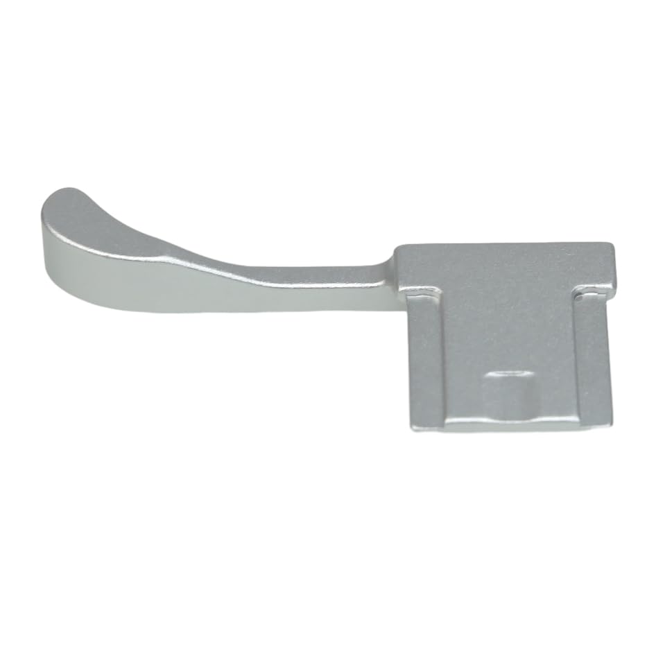 Foto&Tech Metal Hot Shoe Thumb Up Rest Hand Grip for Fujifilm Fuji X100V X100VI, Fuji X100V Accessories, Hotshoe Grip, x100vi Thumb Grip (Silver)