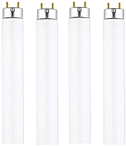 DYSMIO F25T8 25-Watt 36-inch Tube Light Bulb, 3000K,2300 Lumen G13 Medium Bi-Pin Base T8 Fluorescent Light Bulb, with Warm White Light - 4 Pack