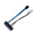 Micro SATA Cables|SAS Male to SATA 7 Pin and Molex 4 Pin Power Cable - 6 Inches