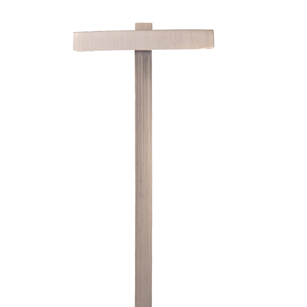 VOLT 12V Cast Brass Flat Top Path Light (Bronze) with 3W 2700K Warm White G4 LED Bulb for Low Voltage Landscape Lighting on Outdoor Pathway, Walkway