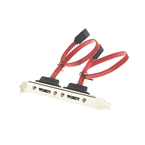 SATACables 10 inch eSATA Dual Port Internal to External Adapter PCI Bracket