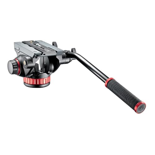 Manfrotto Video Head with Flat Base, Video Head for Compact Video Cameras and DSLR Cameras, for Filming, Videography, Content Creation, Vlogging, Live