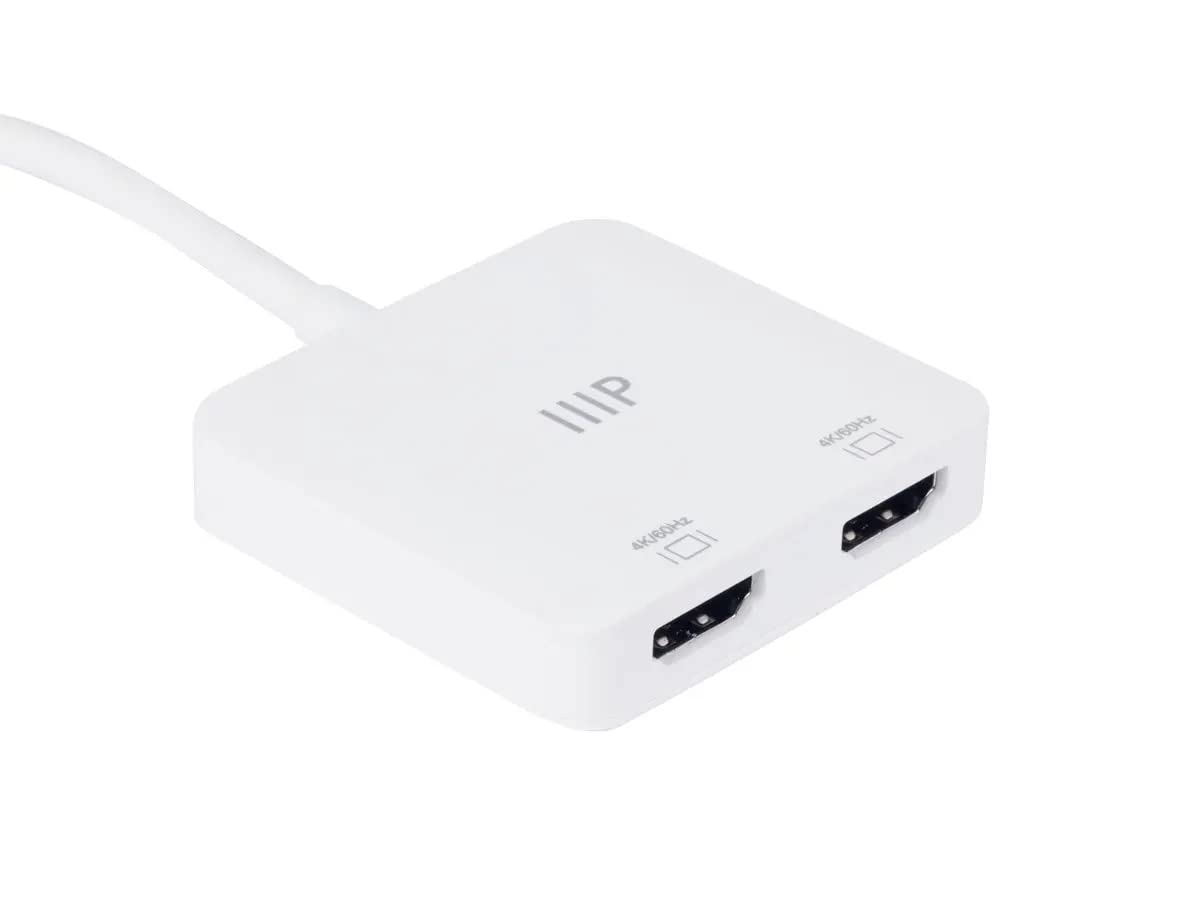 Monoprice USB-C to Dual 4K HDMI Adapter (Dual 4K@60Hz) for Samsung Galaxy S9/S9+, MacBook Air2020-2018, MacBook/MacBook Pro2020 2019 2018 2017, iPad