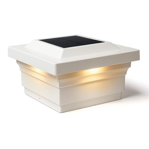 Classy Caps Regal Solar Post Cap (White, 5"x5")