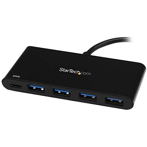 StarTech.com 4 Port USB C Hub with 4 USB Type-A Ports (USB 3.0 SuperSpeed) - 60W Power Delivery Passthrough Charging - USB 3.0 (5Gbps) Laptop Hub