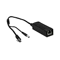 PS100 PoE Splitter: to Power Non-PoE Device, e.g., IP Video Cameras, Splits Incoming PoE Signal into 12V DC Power and RJ45 10/100Mbps Ethernet Digital