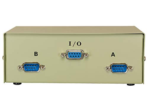Cable Leader DB9 Manual Data Switch Box (2-Way, AB Male)