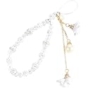 ZhangyiHot White Pearl Flower Charm Hand Strap for Phone Case Cell Phones Accessories(ZS633)