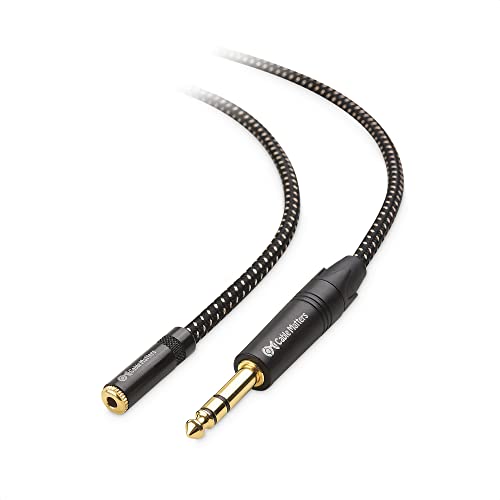 Cable Matters 6.35mm to 3.5mm Headphone Adapter Cable 10 ft, (1/4 Male to 1/8 Female, 3.5mm to 1/4 Adapter, AMP to Headphone Converter Cable) in Black