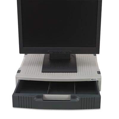 Basic LCD Monitor Stand, 15 x 11 x 3, Light Gray/Charcoal