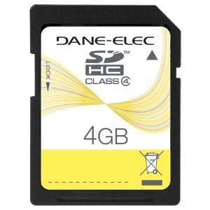 Dane-Elec High Speed 4GB Class 4 SDHC Flash Memory Card