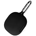 Geiomoo Silicone Case for Anker Soundcore Liberty 4 Pro, Protective Cover with Carabiner (Black)