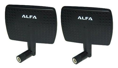 2 Pack of Alfa 2.4HGz 7dBi Booster SMA Panel High-Gain Screw-On Swivel Antenna for Belkin - F5D8230zh4, F5D7233zh, F5D8231zh4, F5D6001, F5D7000