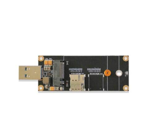 Taidacent Mini PCI Express/PCIE to USB Adapter Card for WiFi Wireless WWAN 4G LTE Module Modem with SIM UIM Card Slot (4G NGFFM.2)