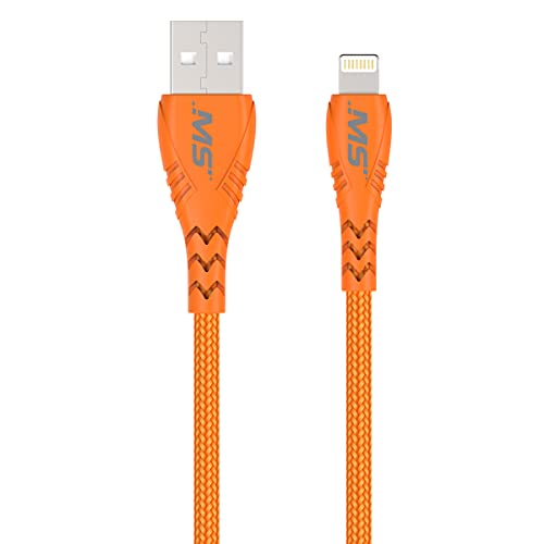 MobileSpec MB06724 10 Foot Hi-Visibility Lightning(R) to USB Charge and Sync Cable - Orange