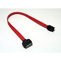 okgear SATA Male to SATA Femalee Data Cable for Laptop HDD, 6 Gbps, 12 inches, Red