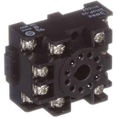 SR3P-05, Relay Socket,11 Pin,3 Pole,300 V,10 A,M3.5 Screws/Captive Wire Clamp,SR Series