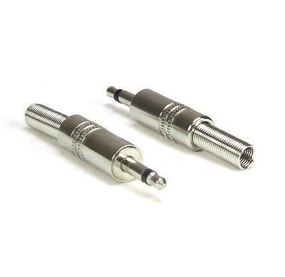 3.5mm Mono TS Male Plug Solder Connector, Audio Jack Repair Adapter, 10 Pack