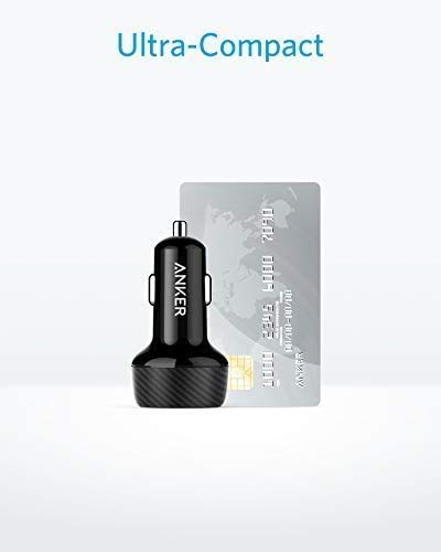 Car Charger, Anker Quick Charge 3.0 39W Dual USB Car Charger Adapter, PowerDrive Speed 2 for Galaxy S10/S9/S8/S7/S6/Plus, Note 9, PowerIQ for iPhone