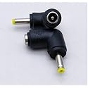 ZYAMY 2pcs 90 Degree Angle 5.5x2.1mm Female Jack to 4.0x1.7mm Male Plug Adapter DC Barrel Power Jack Charging Cable Connector