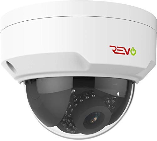 REVO America Ultra HD 4MP IP IK10 Vandal Proof Dome Security Camera - 100' Night Vision, IP66 Weather Resistant, 3DNR, White