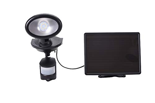 Maxsa 44643-CAM-BK Solar Security Video Camera and Spotlight-Black