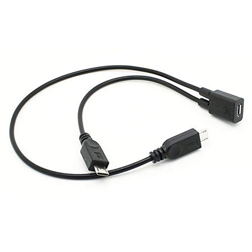 chenyang Micro USB 1 to 2 Y Splitter Cable,Micro USB 1 to 2 Charging Extension Cable Supports Charging Two Devices at The Same Time