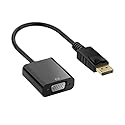 UIGOCLE Gold Plated Display Port to VGA Adapter (Male to Female), Compatible with Computers, PCs, Desktops, Monitors, Projectors, Laptops, HDTVs