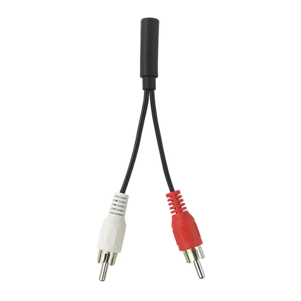 C&E 6 Inch 3.5mm Female to 2 RCA Male Stereo Audio Y Cable, Nickel Plated Adapter Compatible for TV,Smartphones, MP3, Tablets, Speakers,Home Theater