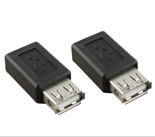 SJZBIN 4-Pack USB A Female to USB Micro Female Adapter, USB 2.0, Black