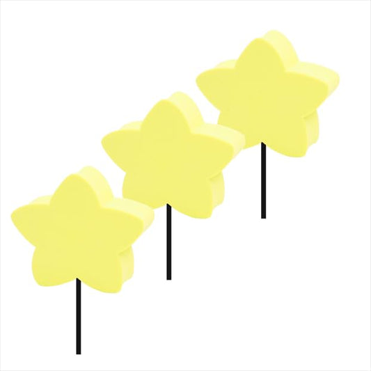 3 Pcs Yellow Star Car Antenna Topper - Easy to Find Car in The Parking Lot - Antenna Ball Antenna Toppers Exterior Accessories (2.9 * 3.1 inches)