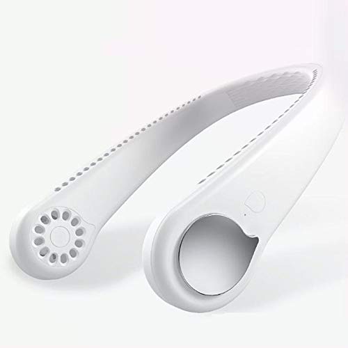 ROOYLE Hands Free Neck Fan, Bladeless Mini Portable Fan USB Rechargeable with 3 Level and 360 Degrees Surround Air Flow, U-Shaped Leafless Hanging