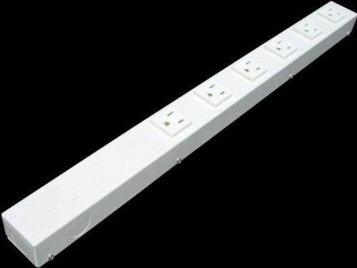 20 in Hardwired Outlet Strip, White, EPS-H02006NVW